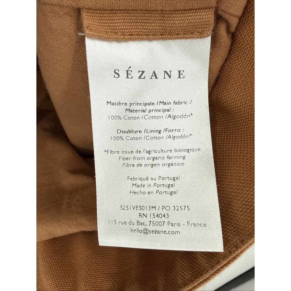 Sézane Womens Brown Marion Cropped Button Up Jacket Size 36/Small 100% Cotton - Picture 8 of 10